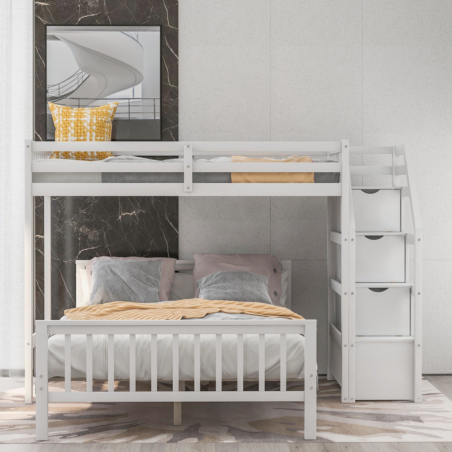 Loft Bed With Staircase And Storage