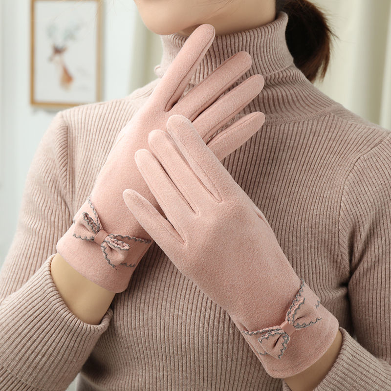 Women's Winter Fleece Warm Fashion Gloves