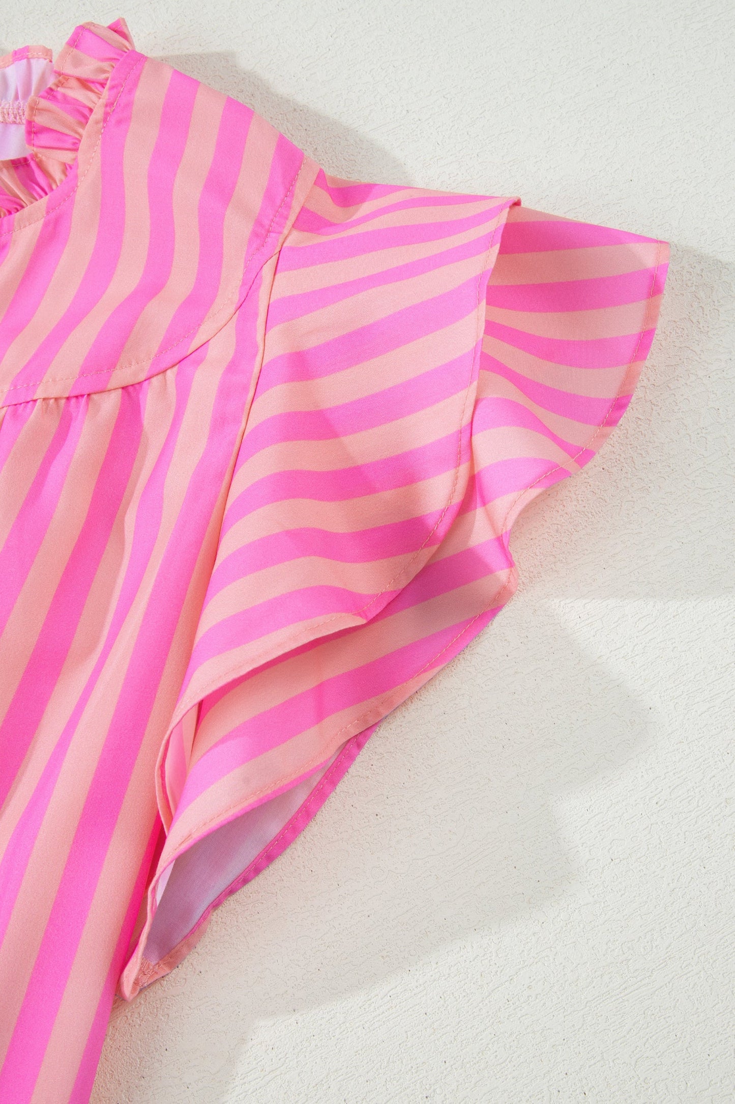 Juniper Stripe Ruffled Summer Blouse
