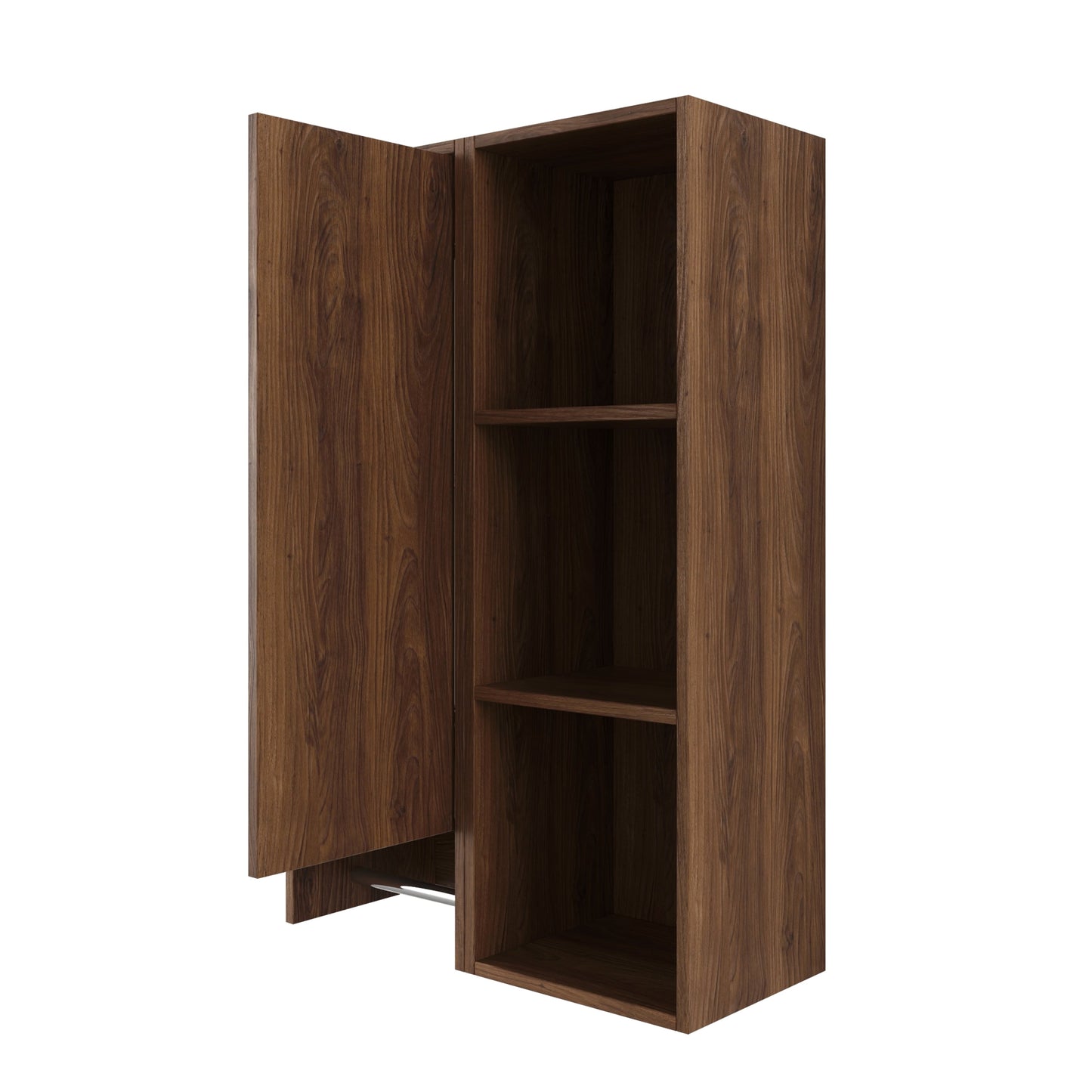 24 Inch Wall-Mounted Side Cabinet and Storage Shelves Combination