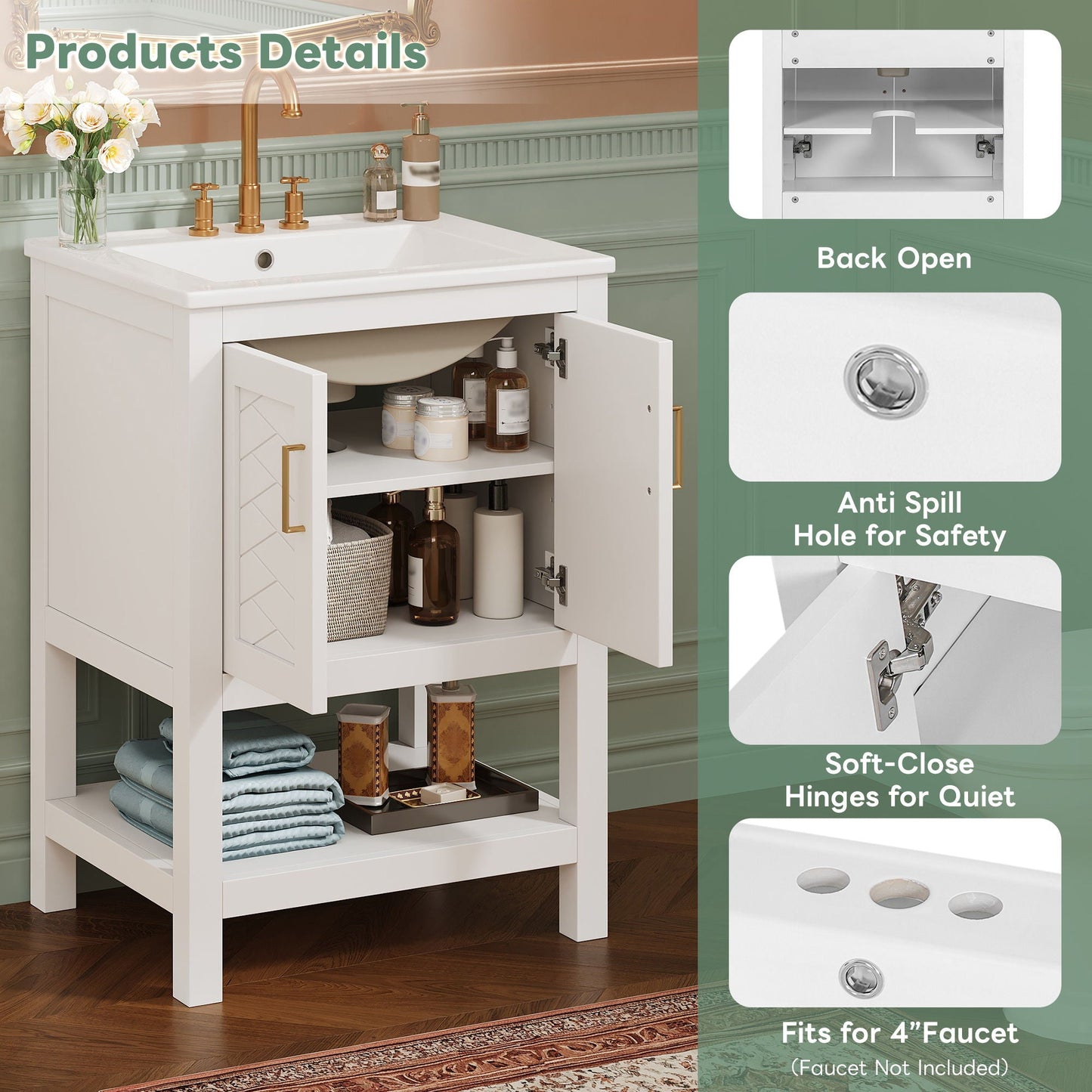 Modern Bathroom Vanity With Elegant Twill Design