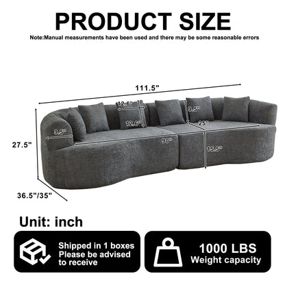 Curved Sectional Sofa - Oversized Modern Design