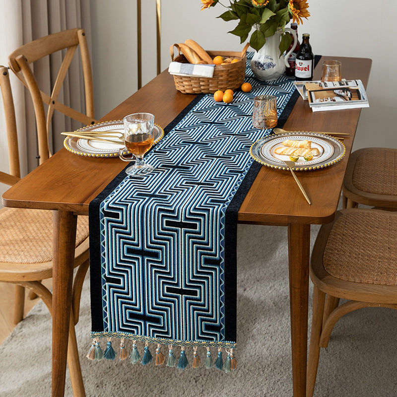 Solid Jacquard Tea Table Tablecloth