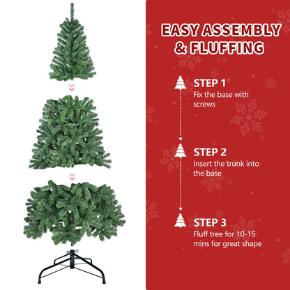 8FT Artificial Christmas Tree with 1136 PVC Tips