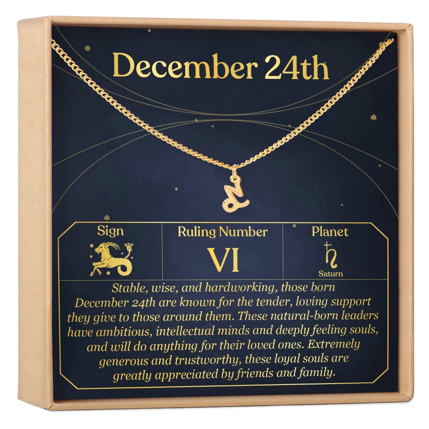 December 24th Capricorn Necklace