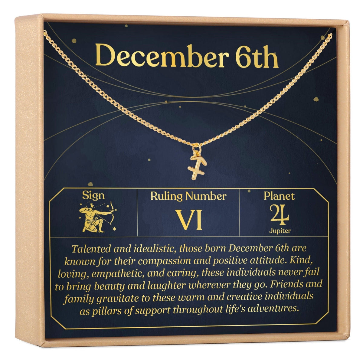 December 6th Sagittarius Necklace