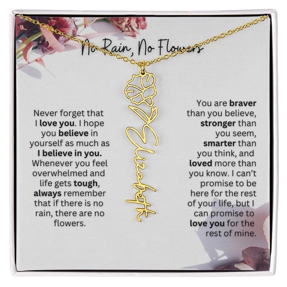 Christmas Birth Flower Necklace | Thoughtful Christmas Gift for Best Friend