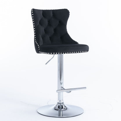 Swivel Adjustable Height Barstools Set of 2