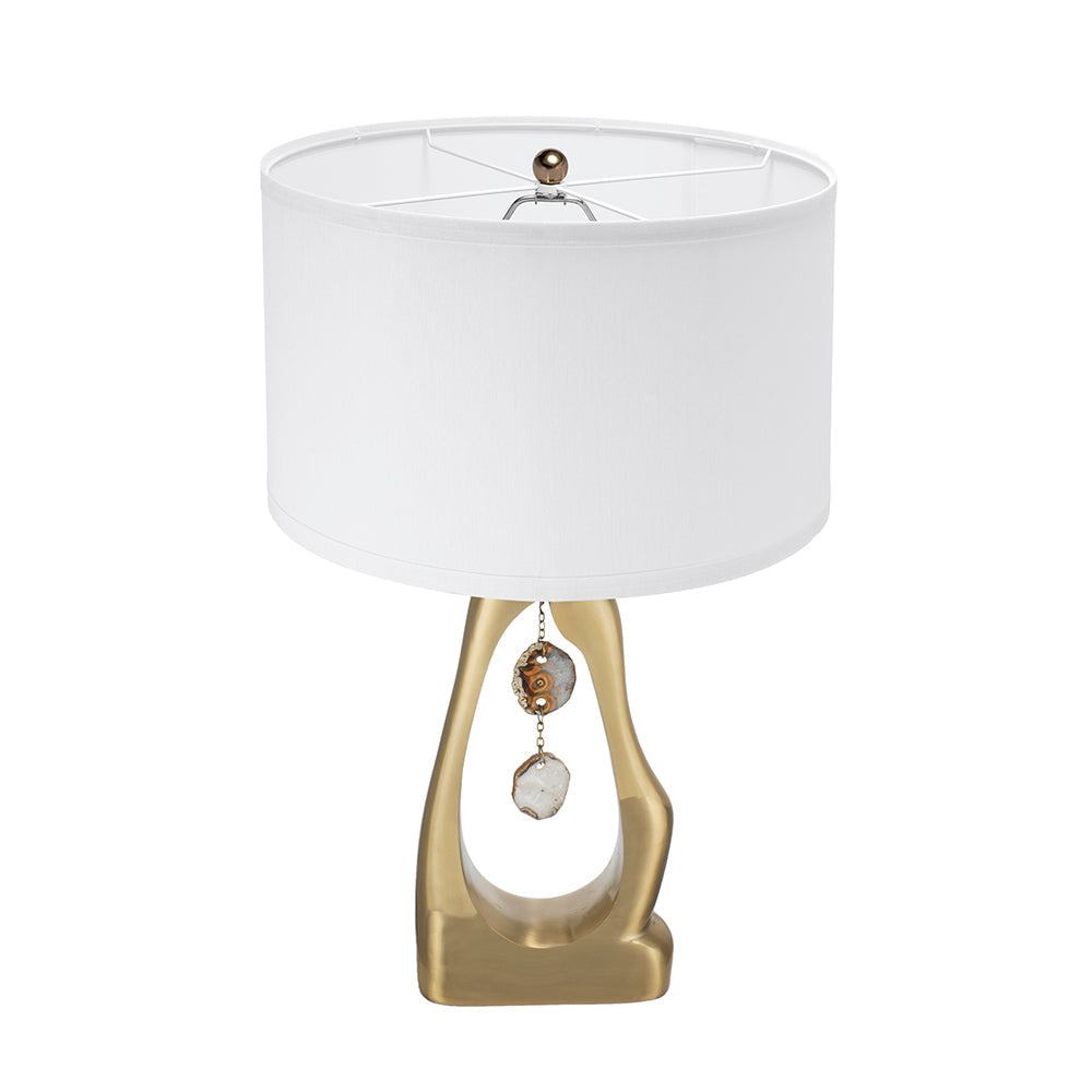 Geode-Inspired Gold Aluminum Table Lamp