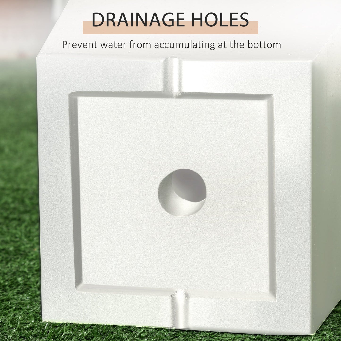 Flower Pots 2-Pack Outdoor Planter Set with Drainage Holes