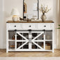 U_Style 55" Sliding Barn Door Sideboard Buffet Cabinet