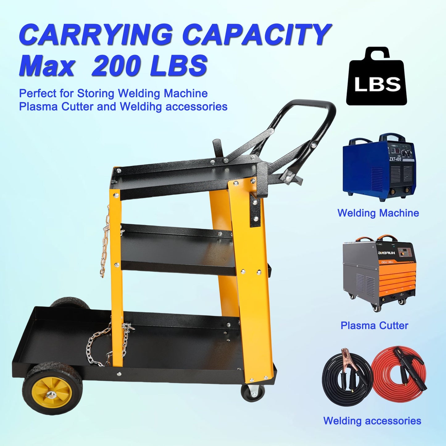 Multi Function 3 Tier Welding Cart