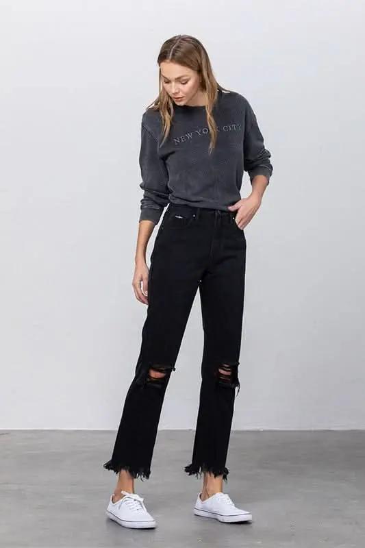 Destroyed Jeans - Ripped Streetwear Denim - Unisex Trendy Fit
