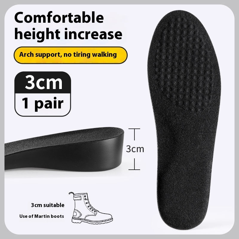 Male Invisible Shock-absorbing Inner Height Increasing Insole