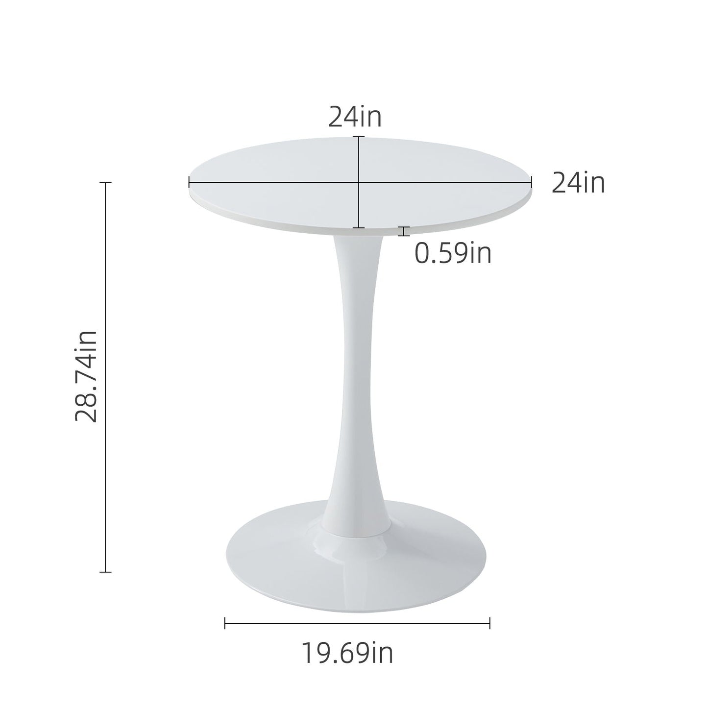 Round Dining Table With Tulip Style Base