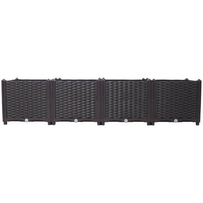 Deep Raised Garden Bed Plastic Planter Boxes