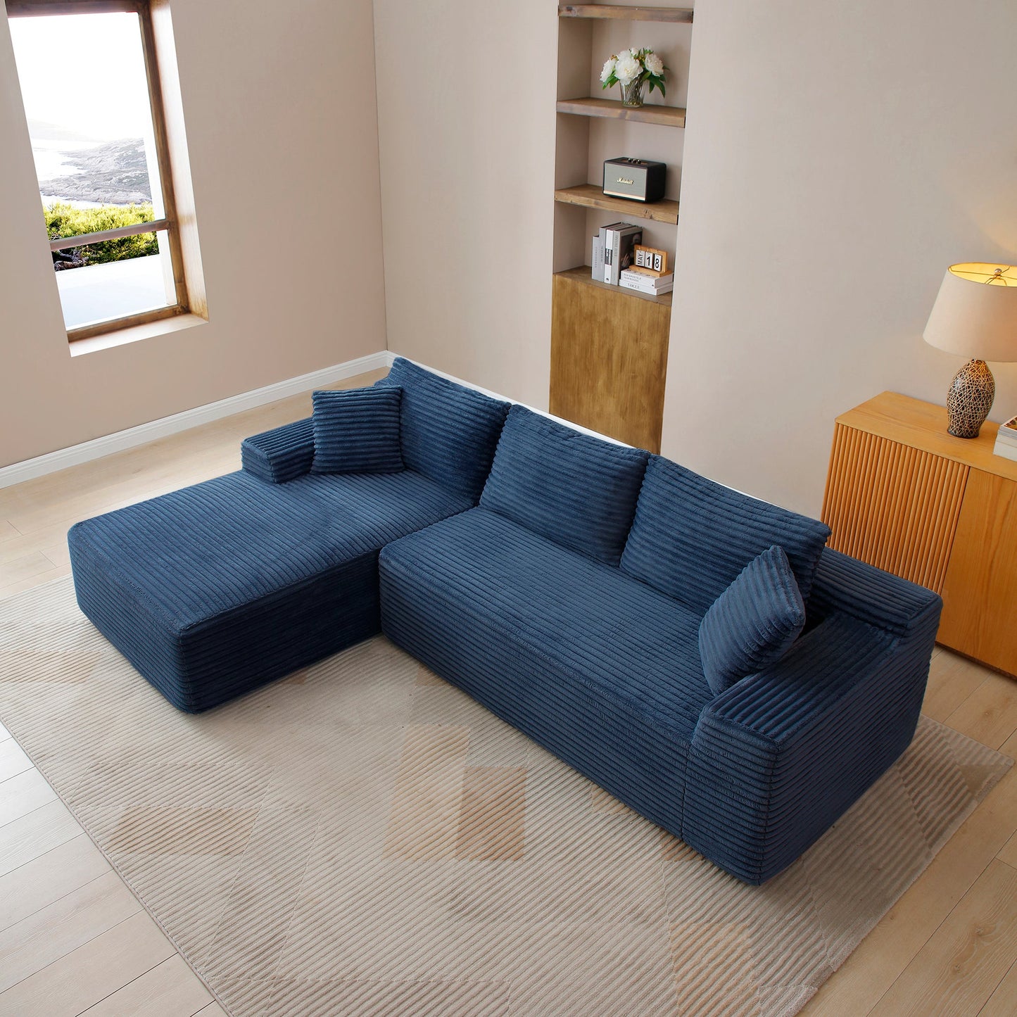 105'' Modular Sectional Sofa with Deep Seat and Chaise