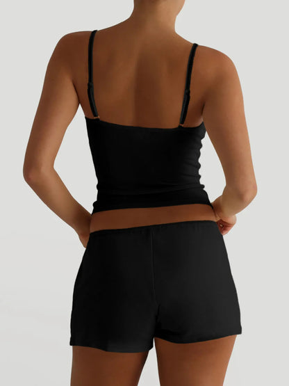 V-Neck Cami and Shorts Set