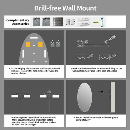 Modern Oval Full Length Wall Mirror