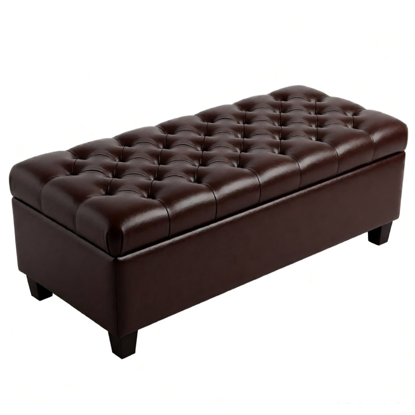 Storage Ottoman Bench With Safety Hinges