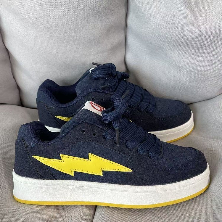 Versatile Lightning Board Shoes Are Fashionable, Casual, Breathable, Non Slip, Lightweight, Comfortable, And Low Top Women's Shoes