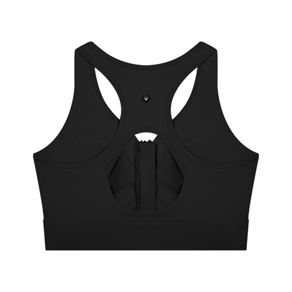 Loki & Ivy Women’s Cropped Zip Yoga Sports Bra