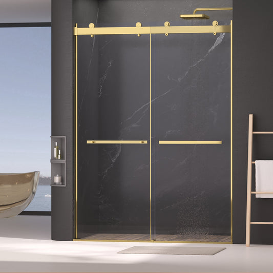 Dual Sliding Frameless Shower Door 56-60 in W x 75 in H