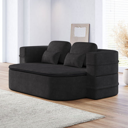 2 In 1 Foldable Sofa Bed With Multi Functional Blanket, Floor Lounge Sofa