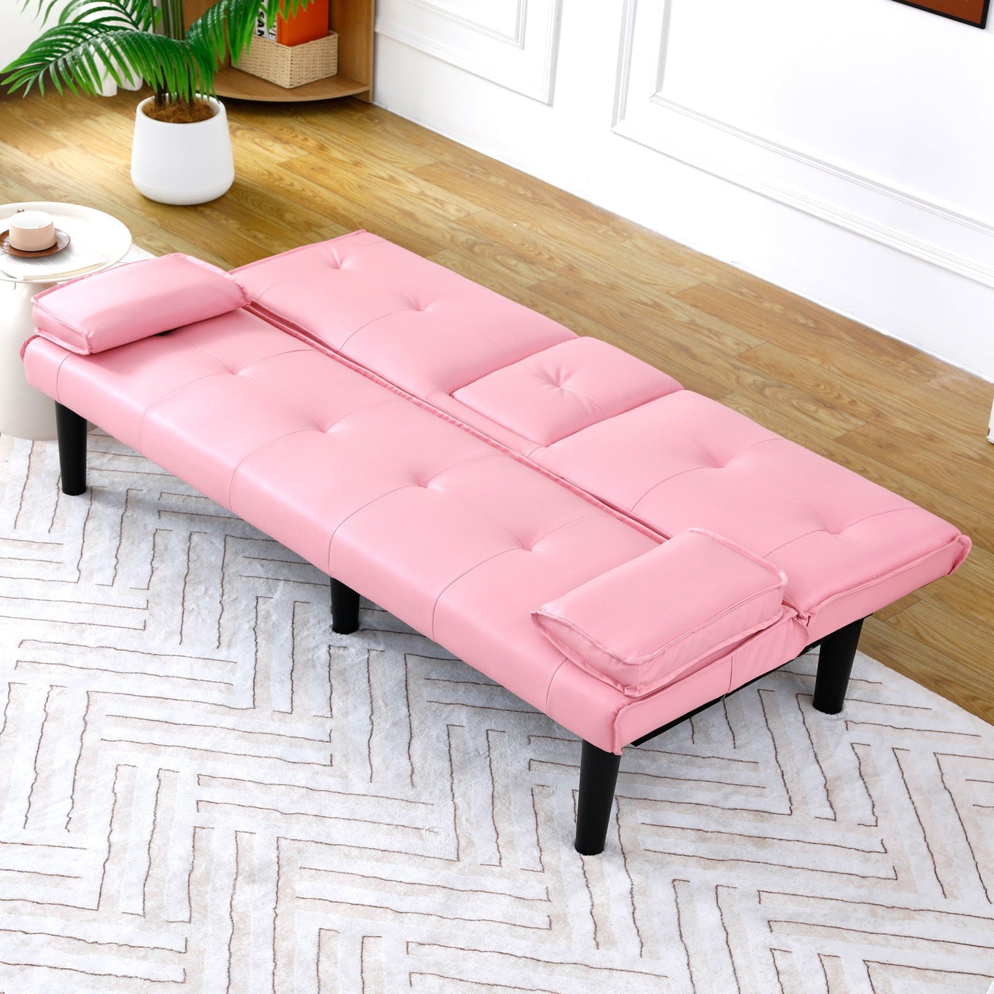 Sofa Bed With Foldable Design And Cup Holder