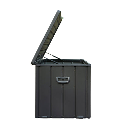 100 Gallon Outdoor Storage Deck Box - Waterproof, Dark Gray