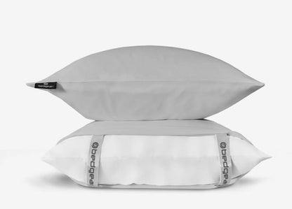 BedGear Dri-Tec Pillowcase Set, Queen - Light Grey