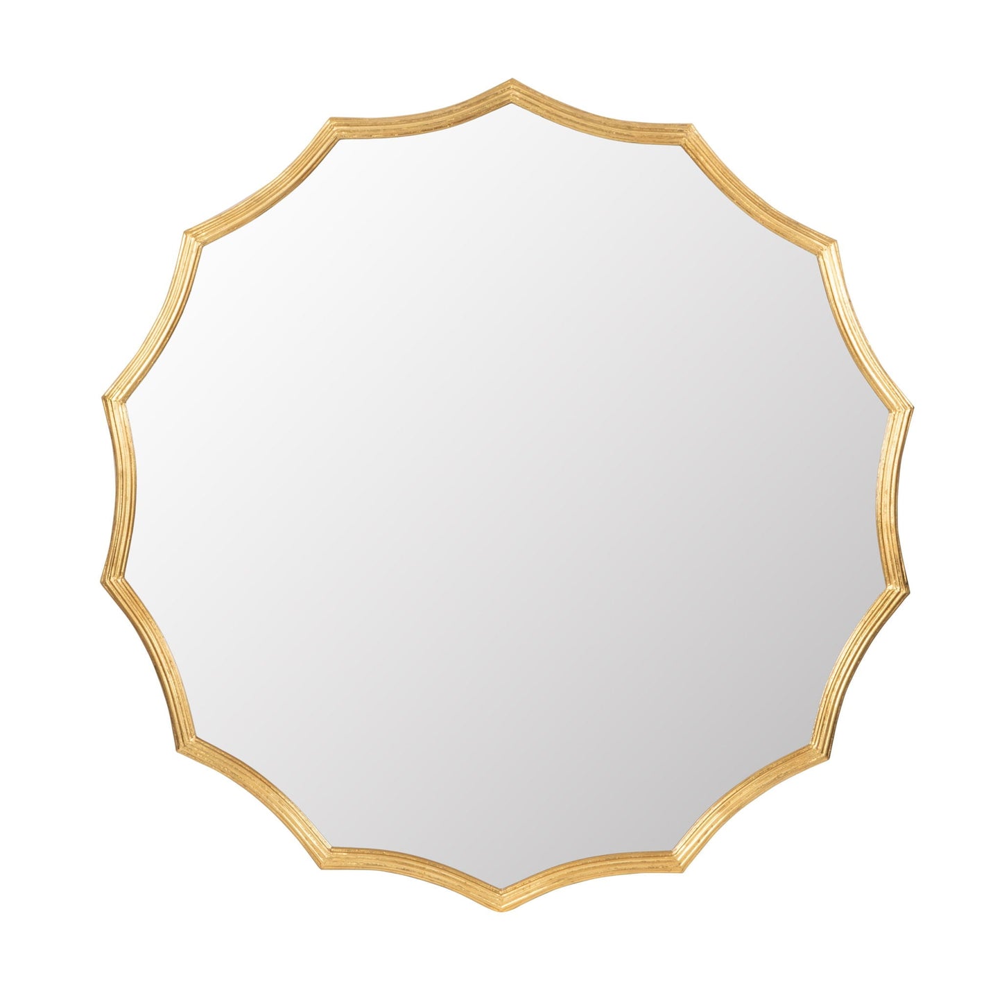 Round Sunburst Wall Mirror With, Wall Decor Mirror For Entryway Bedroom Living Room - Gold
