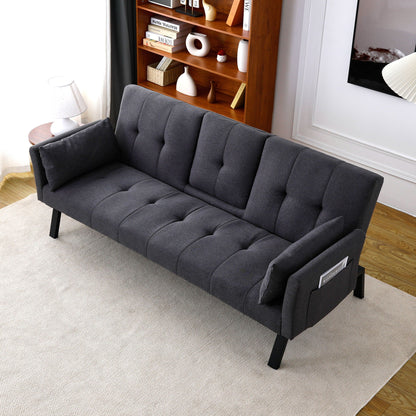 Sofa Bed With Foldable Design And Cup Holder