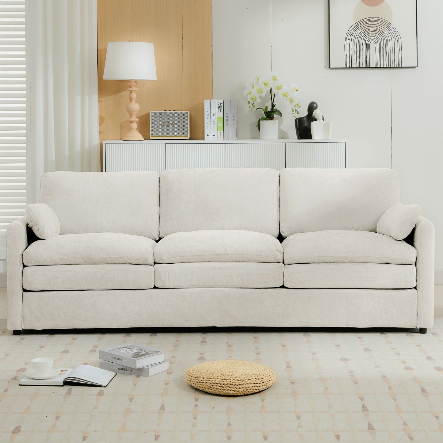 Cozy Upholstered 3 Seater Sofa Cushion For Living Room