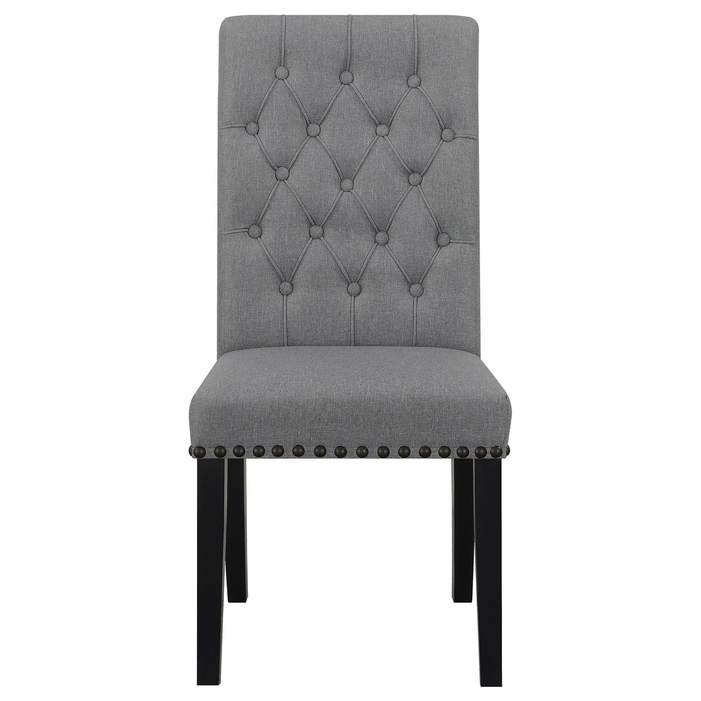Tufted Rolled Backrest Side Chairs (Set of 2)