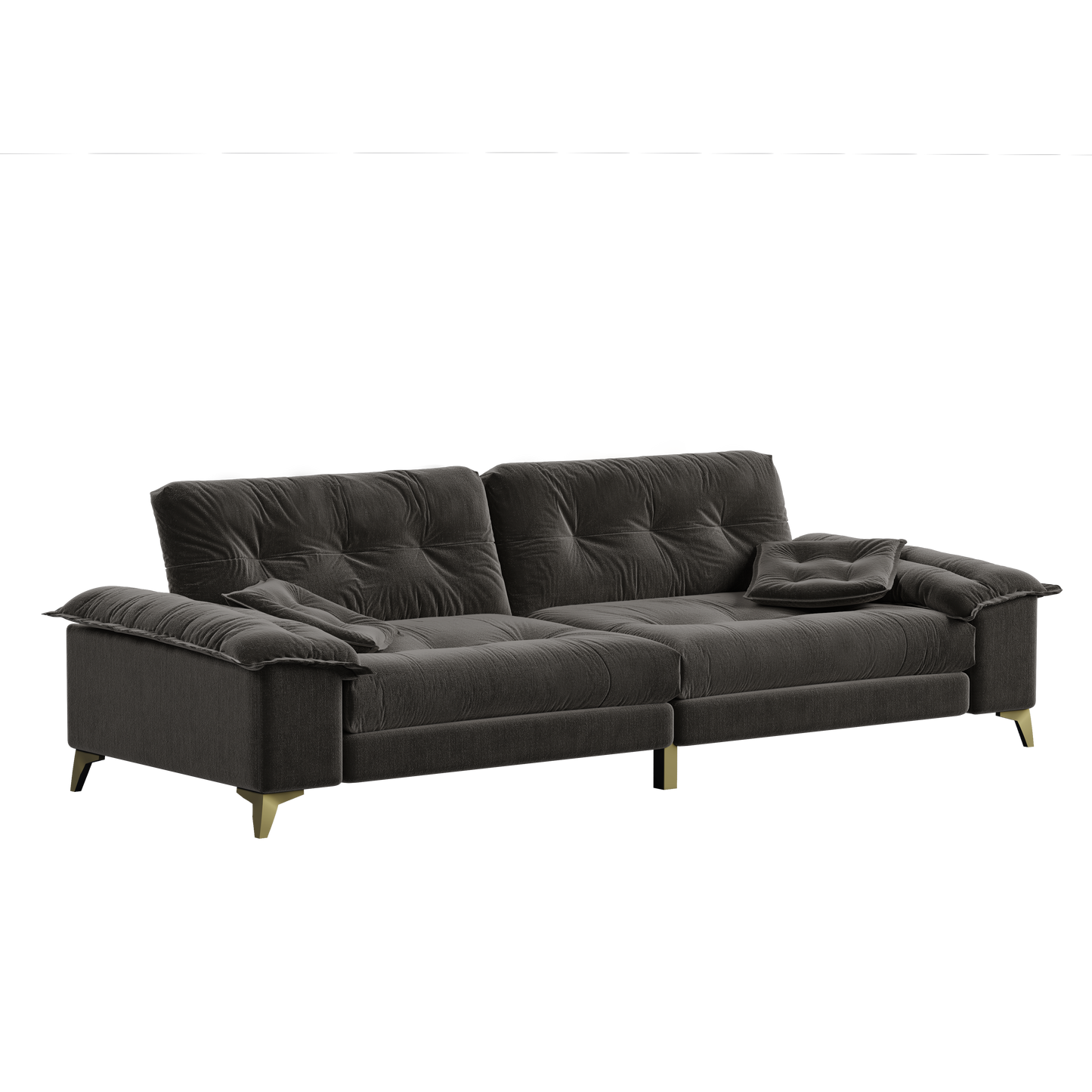 104.7" Modern 4-Seater Cloud Sofa with Wide Flip Armrests