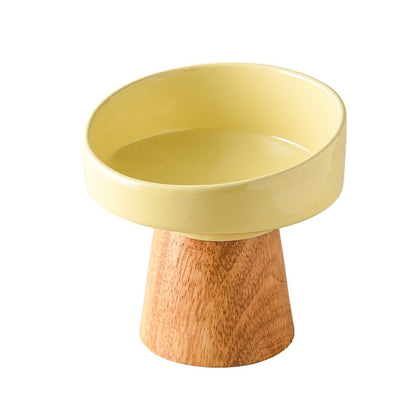 Cat Ceramic Bowl Puppy Dogs Food Water Dish Bowls Pet Elevated Canned Snacks Dining Plate Cats Small Dogs Feeding Supplies