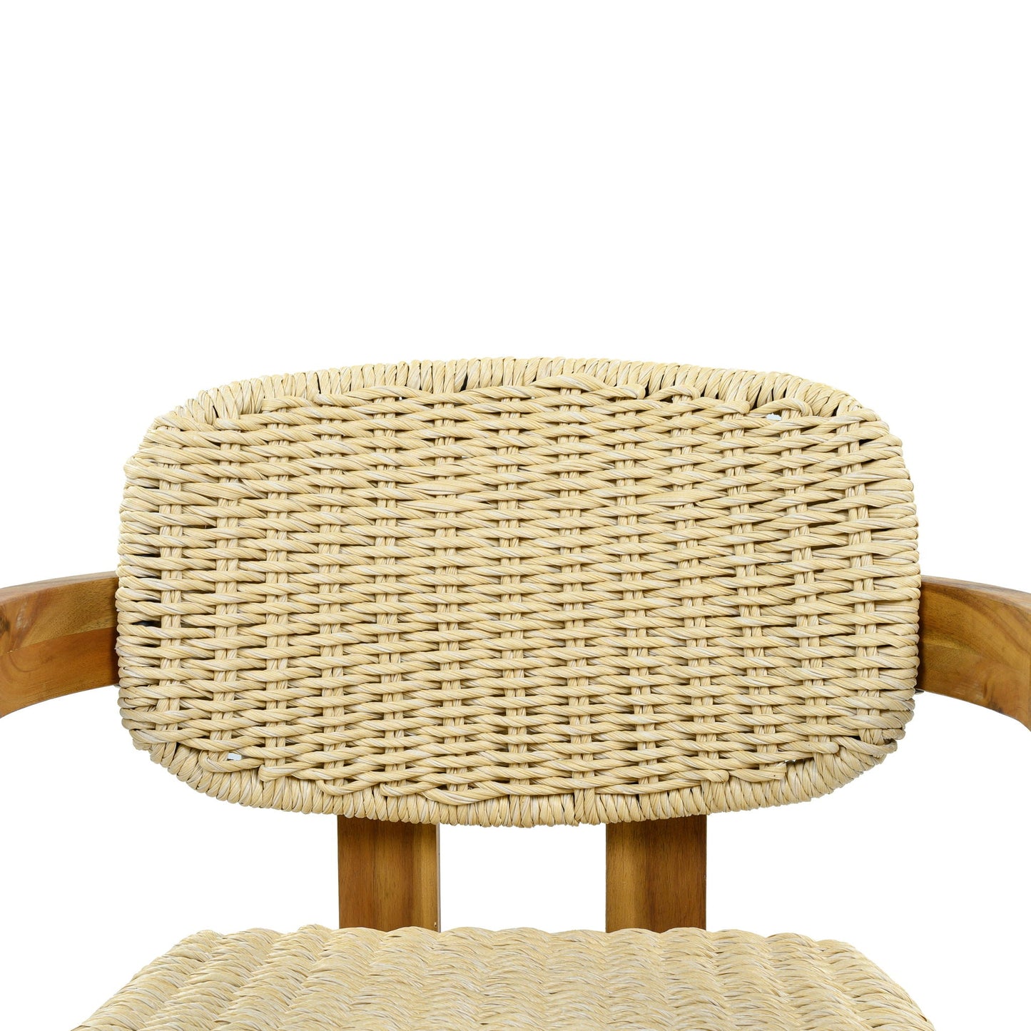 Outdoor Accent Armchairs For Patio (Set of 2) - Natural / Teak