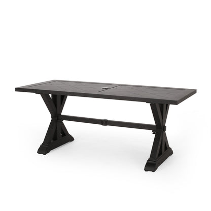 Antique Matte Outdoor Aluminium Dining Table with Durable Construction