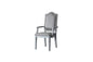 House Marchese - Arm Chair (Set of 2) - Two Tone Gray Fabric & Pearl Gray