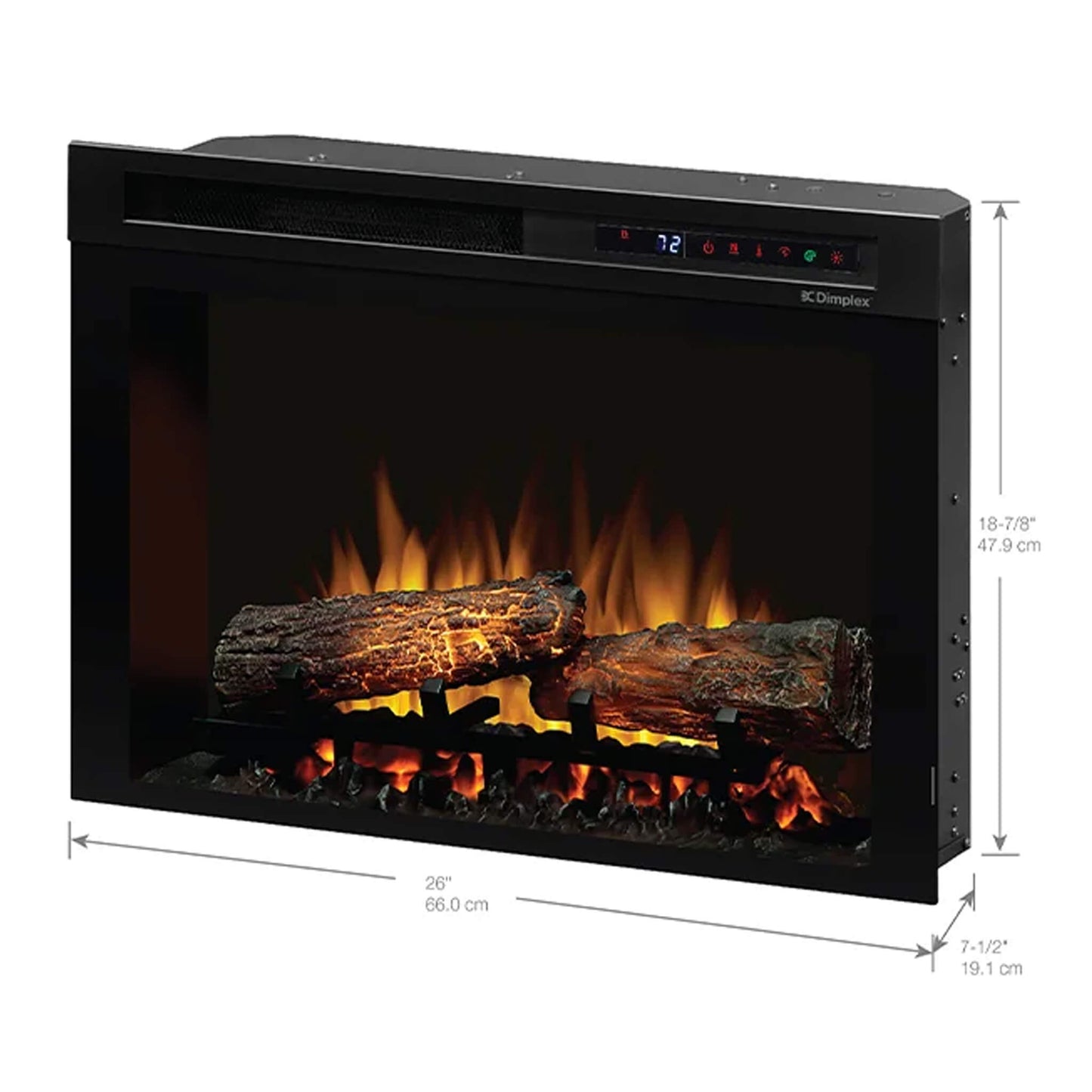 Dimplex Multi-Fire 26-Inch Built-In Traditional Fireplace With Realogs [XHD26L] (SAK65019)