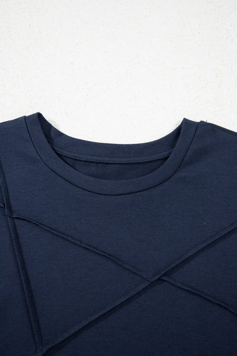 T-Shirts Love Salve Blue Striped Tee Daily Wear Women's T-Shirt Soft, Casual