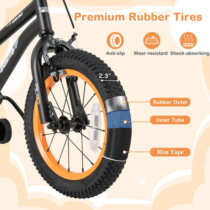 18-Inch Kids Bike Sport Bicycle for 4-8 Years Old with Adjustable Seat-18 inches