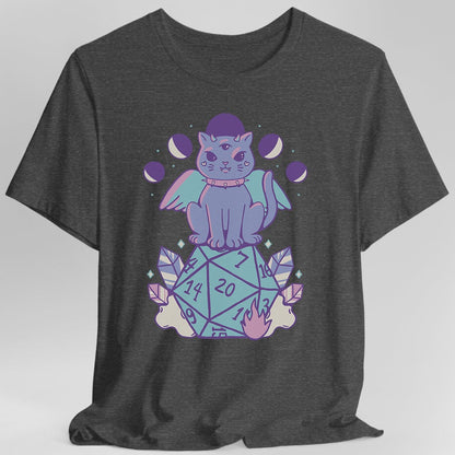 D&D Cute Cat D20 T-shirt