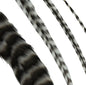 Donna Bella Striped Black and White Feather Hair Extensions