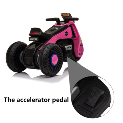Double the Fun: Pink 3-Wheel Electric Motorcycle for Kids