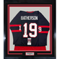 Framed Autographed/Signed Drake Batherson 35x39 Ottawa Black Hockey Jersey JSA COA