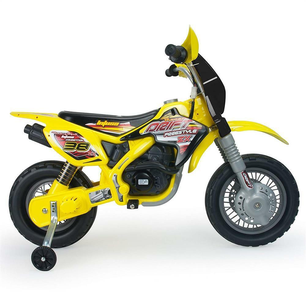 Drift ZX 12V Battery-Powered Kids Ride-On Motorcycle by Injusa