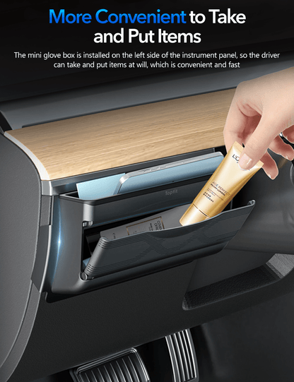 Driver Mini Glove Box for Tesla Model Y
