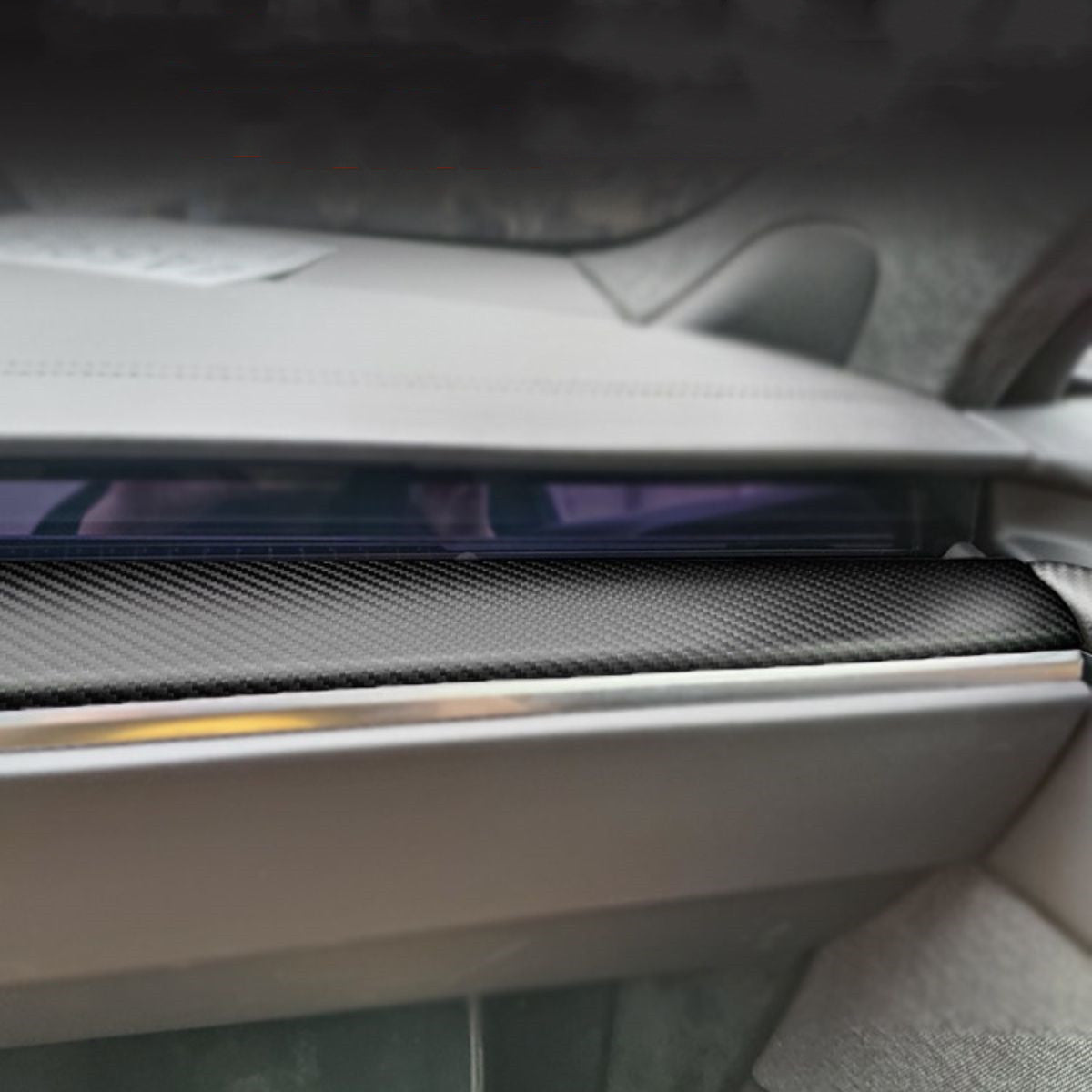 Dry Carbon Fiber Dashboard Panel Overlay for Model S/X 2021+ | 3 Finishes | UV Protected | Peel & Stick